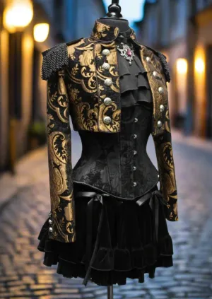 TOREADOR JACKET - GOLD AND BLACK TAPESTRY