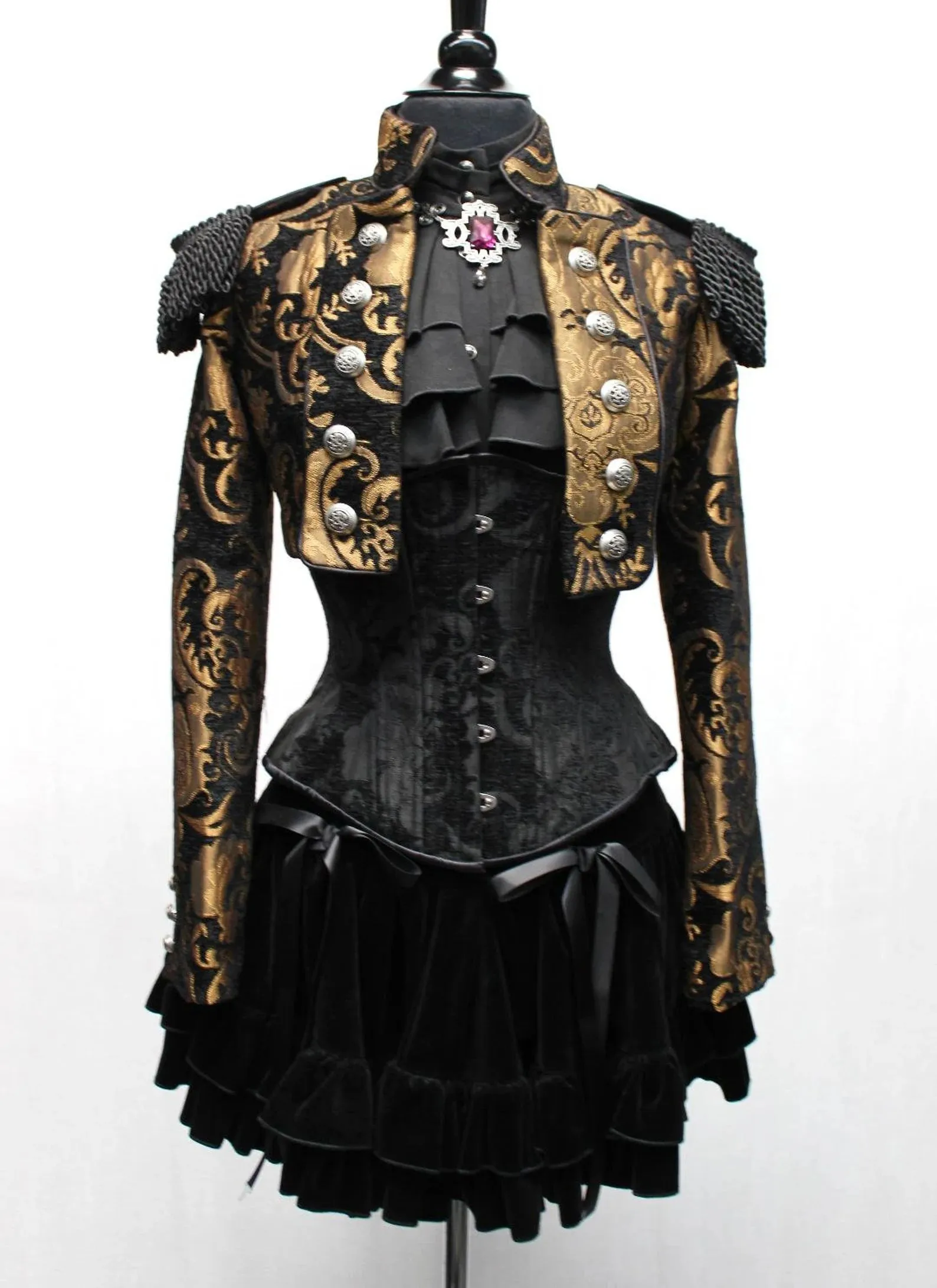 TOREADOR JACKET - GOLD AND BLACK TAPESTRY