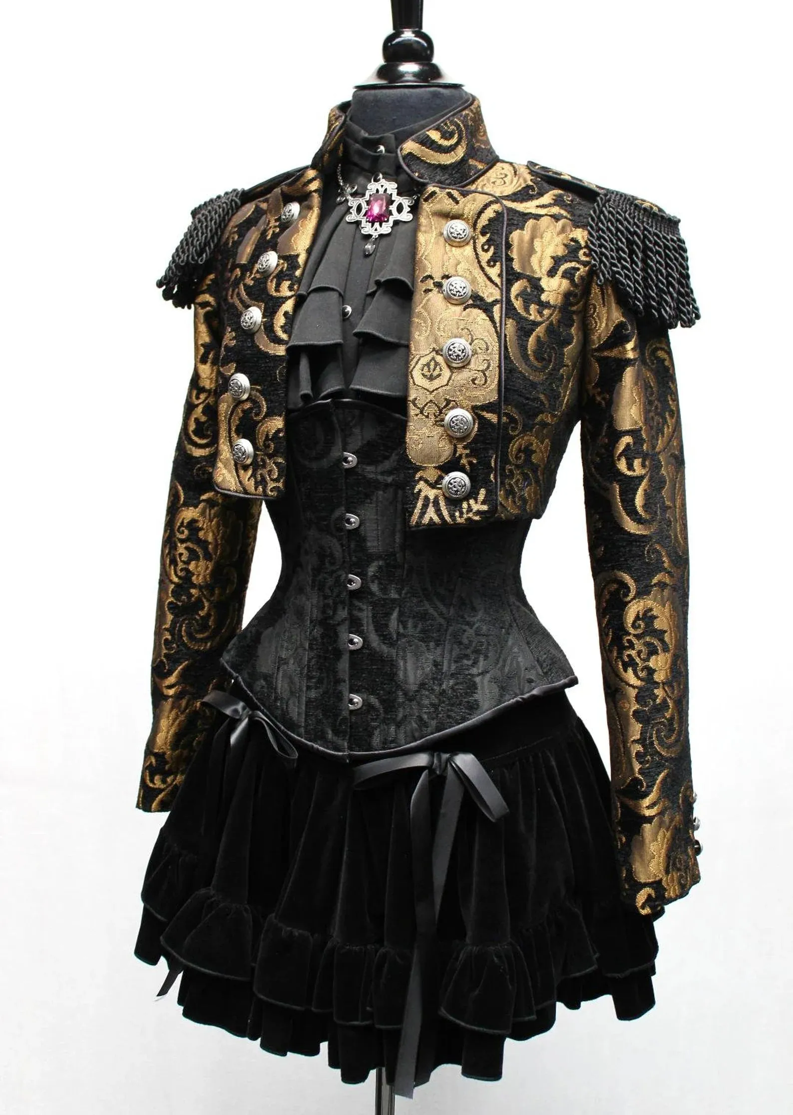 TOREADOR JACKET - GOLD AND BLACK TAPESTRY