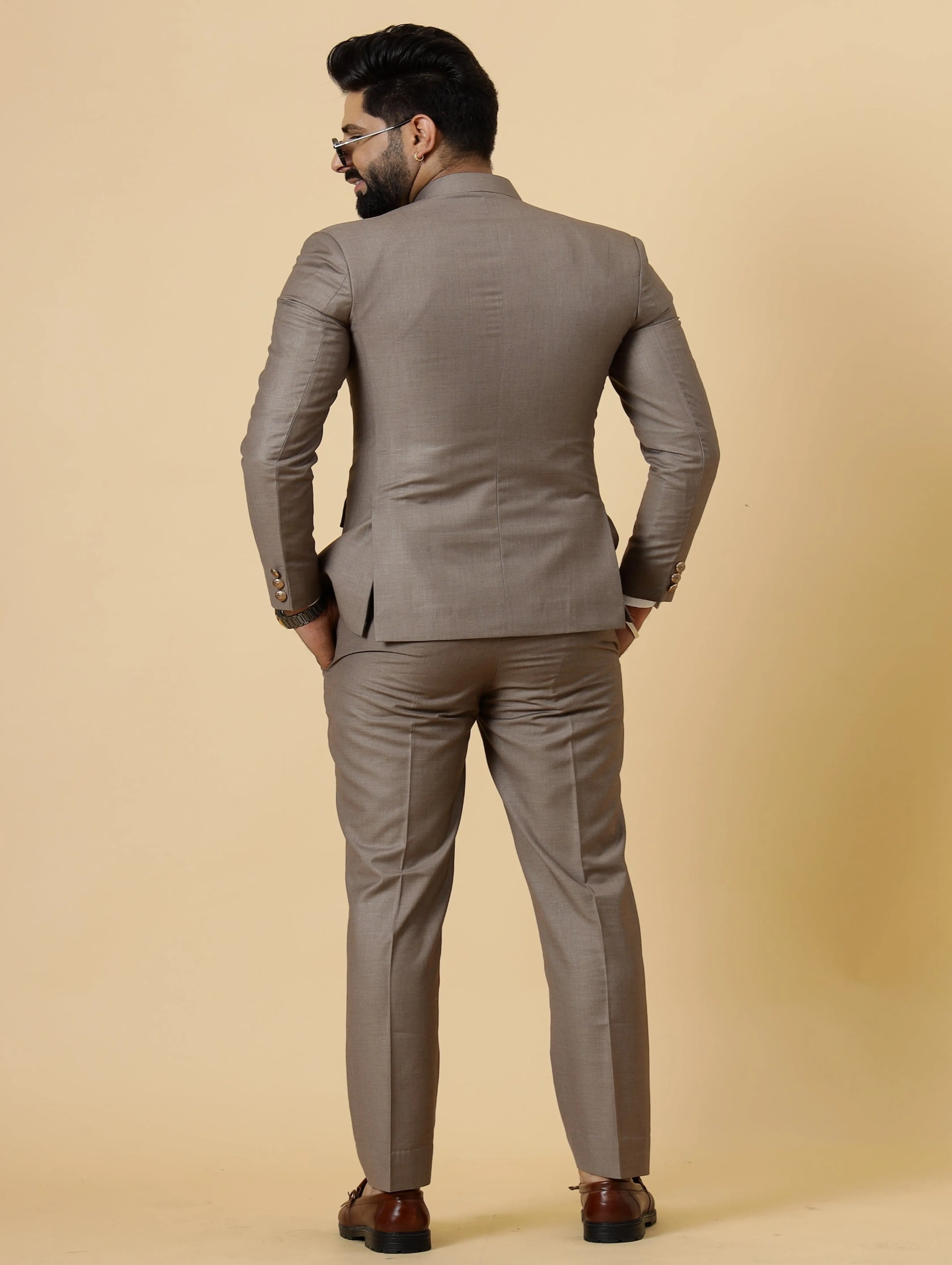 Traditional Mink Brown Jodhpuri Suit| Perfect for Wedding and Casual wear|