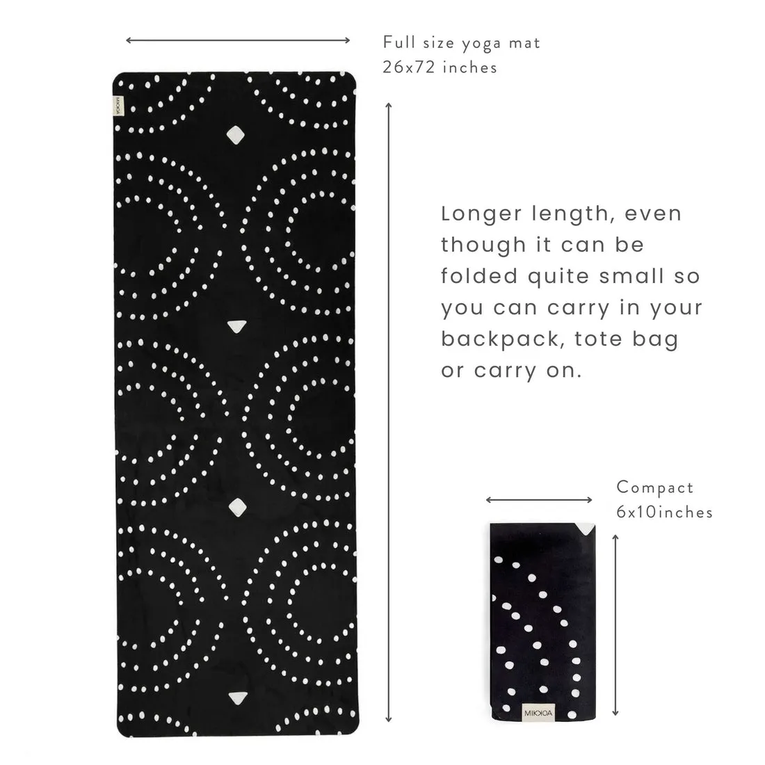 Travel Yoga Mat, Ecofriendly Nonslip, Dancing Chakra