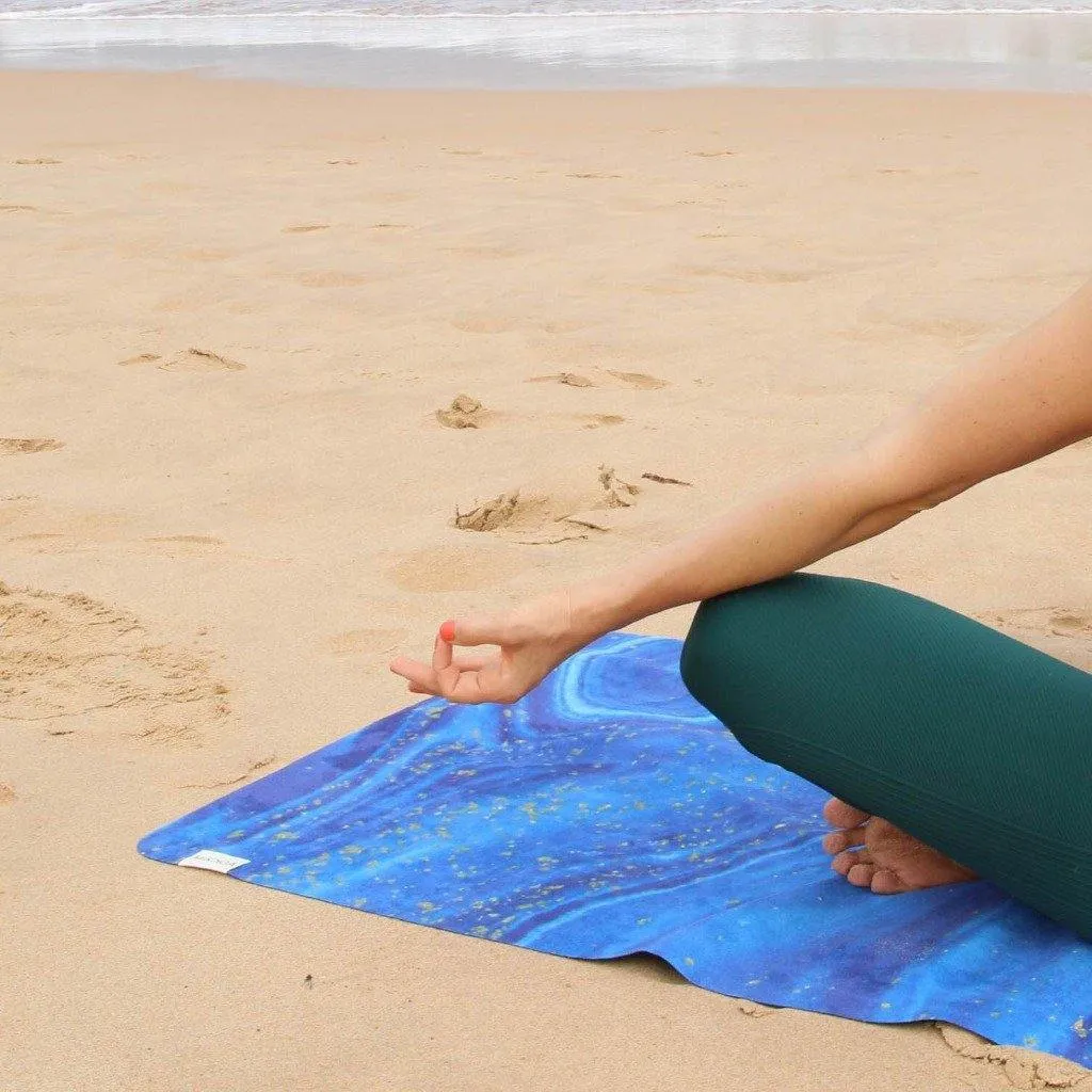 Travel Yoga Mat, Ecofriendly Nonslip, Midnight Ocean