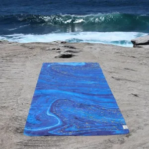 Travel Yoga Mat, Ecofriendly Nonslip, Midnight Ocean