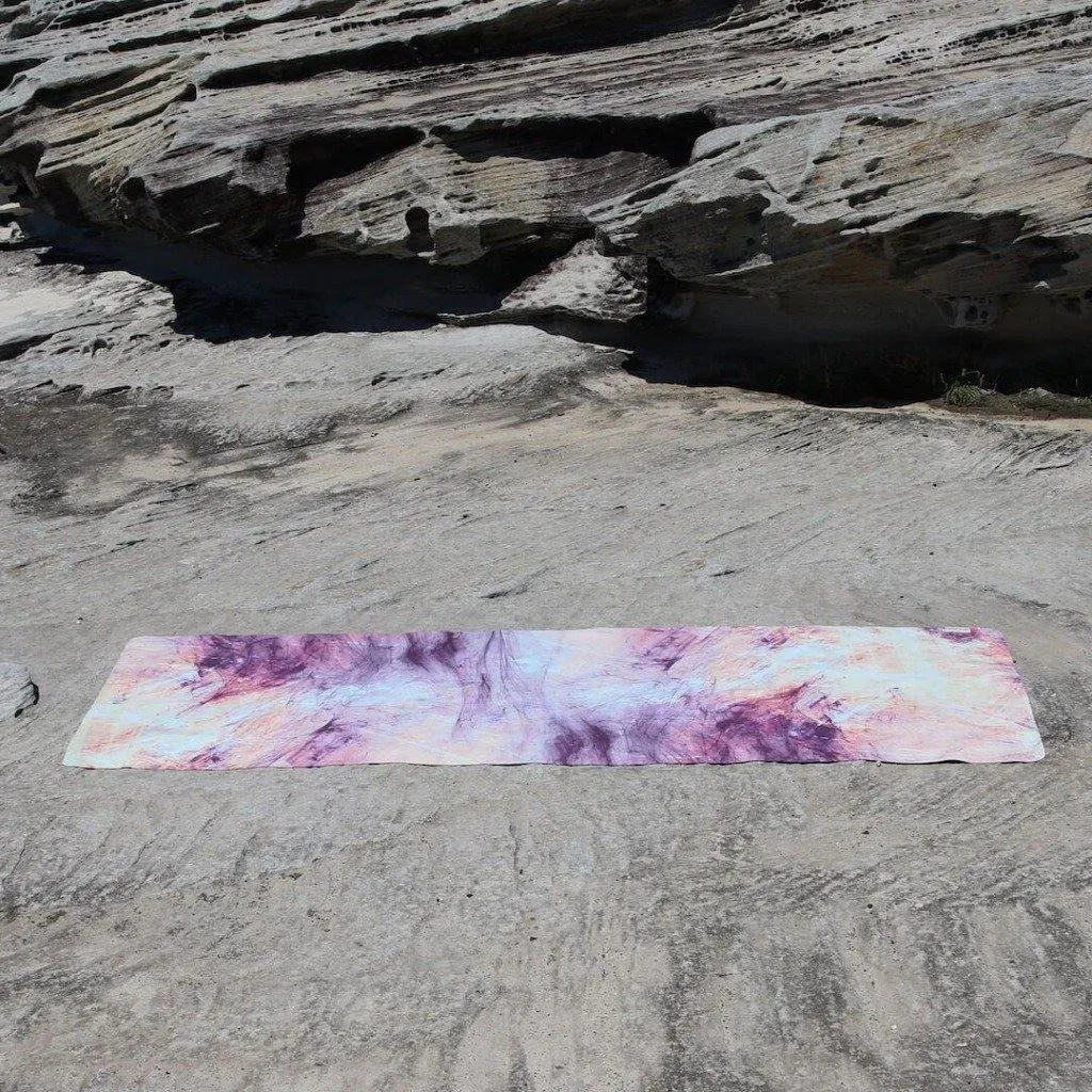 Travel Yoga Mat, Ecofriendly Nonslip, Mystic Marble