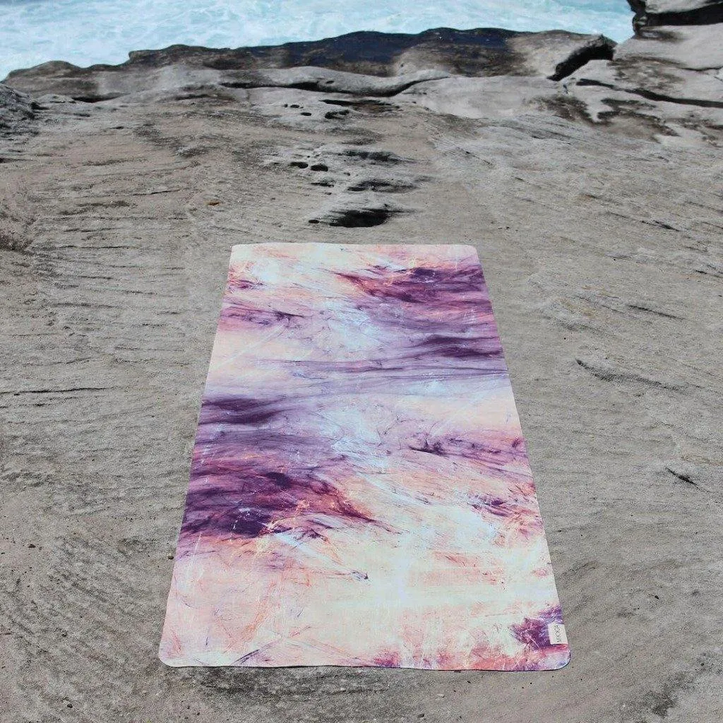 Travel Yoga Mat, Ecofriendly Nonslip, Mystic Marble