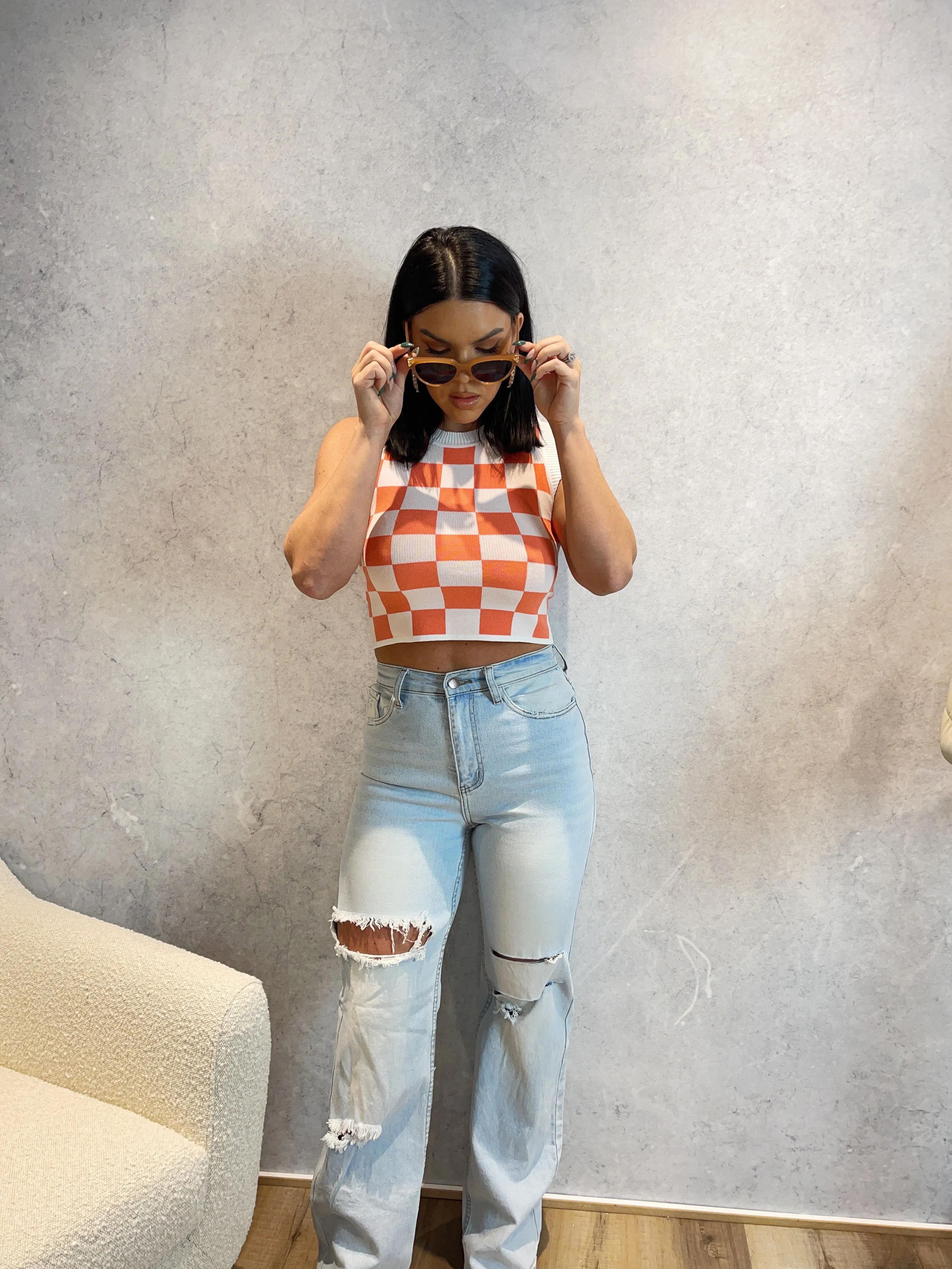 Unbothered Knit Crop Top