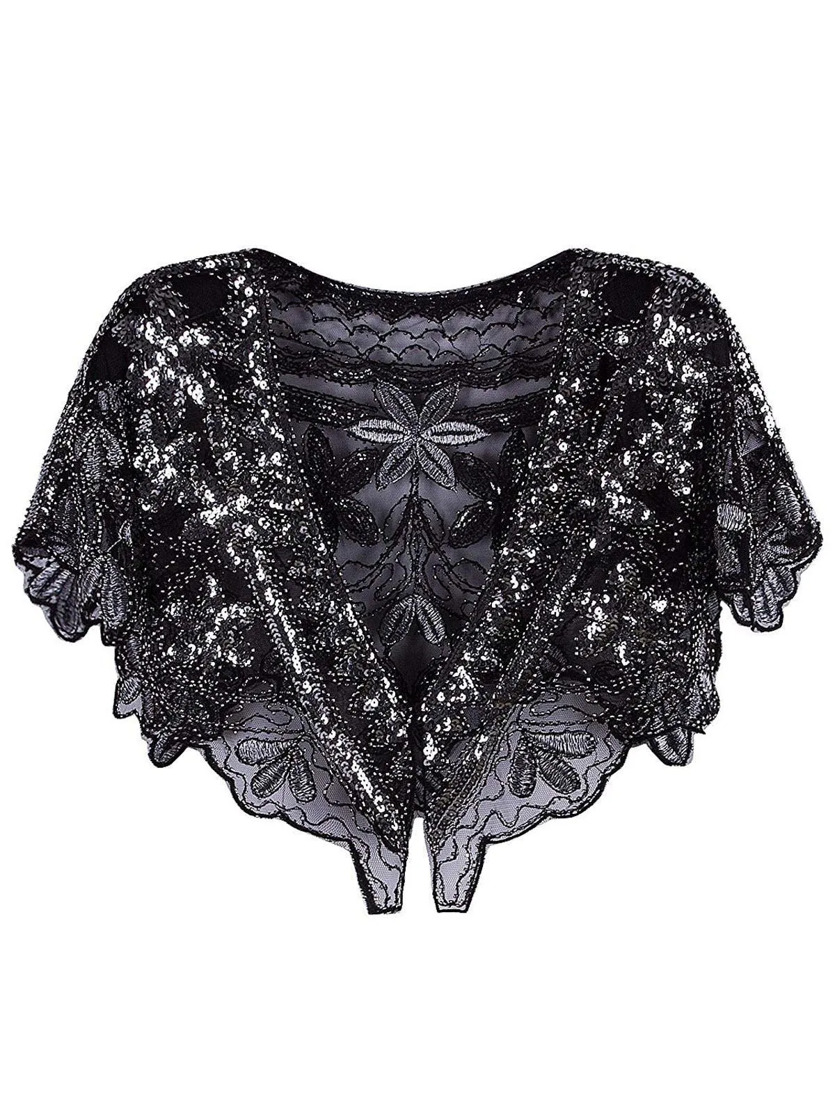 [US Warehouse] 1920s Sequin Beaded Cape