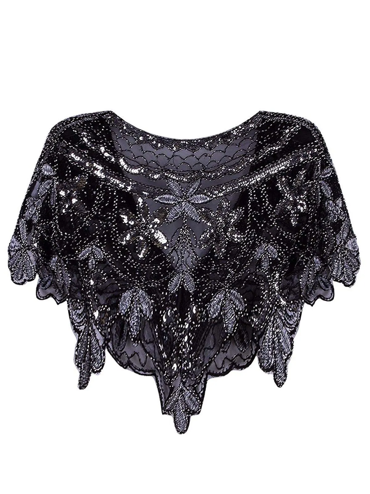 [US Warehouse] 1920s Sequin Beaded Cape