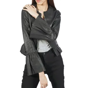 Venus Classic Black Leather Jacket