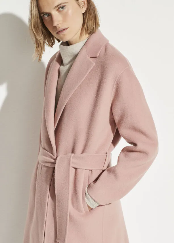 Vince - Belted Coat in Petal Crest