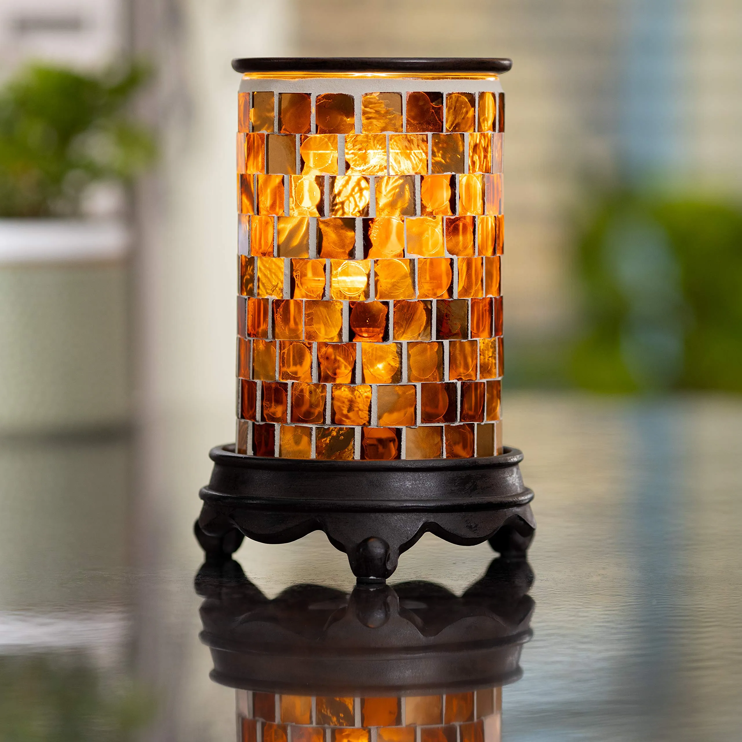 Vp Home Mosaic Glass Fragrance Warmer (Radiant Sienna)