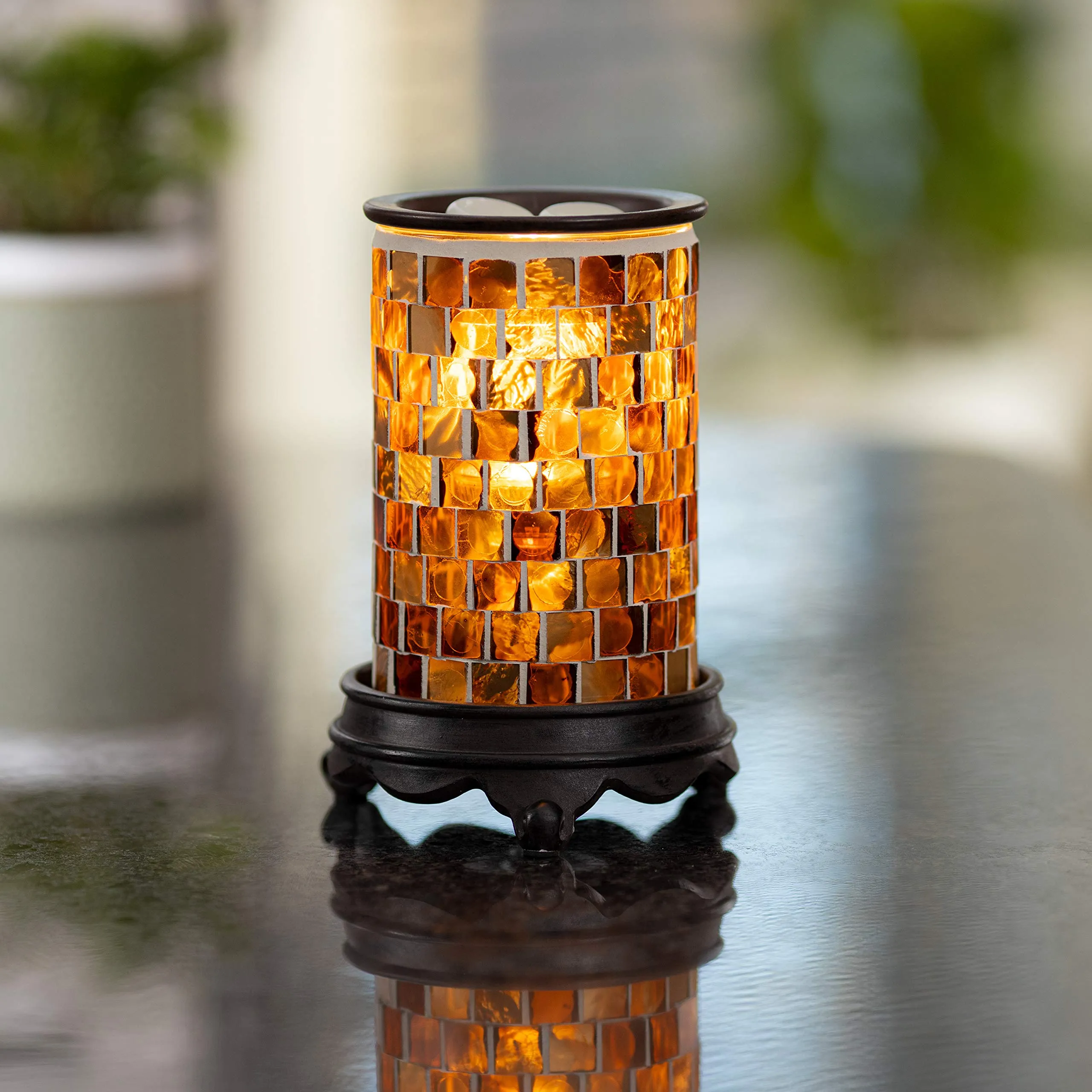 Vp Home Mosaic Glass Fragrance Warmer (Radiant Sienna)