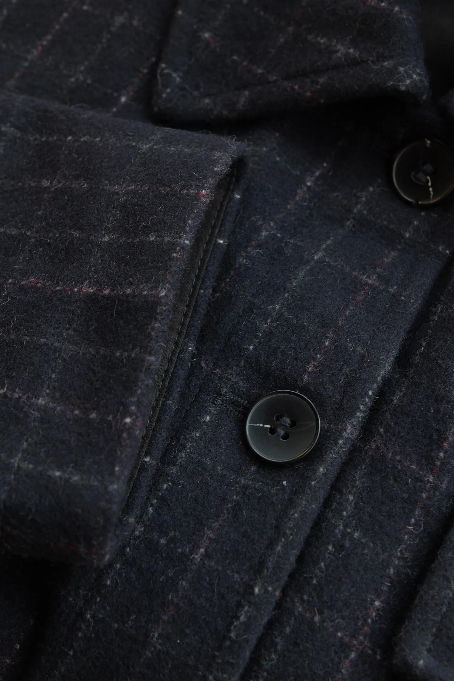 Warren Coat / Navy Windowpane