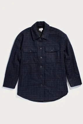 Warren Coat / Navy Windowpane