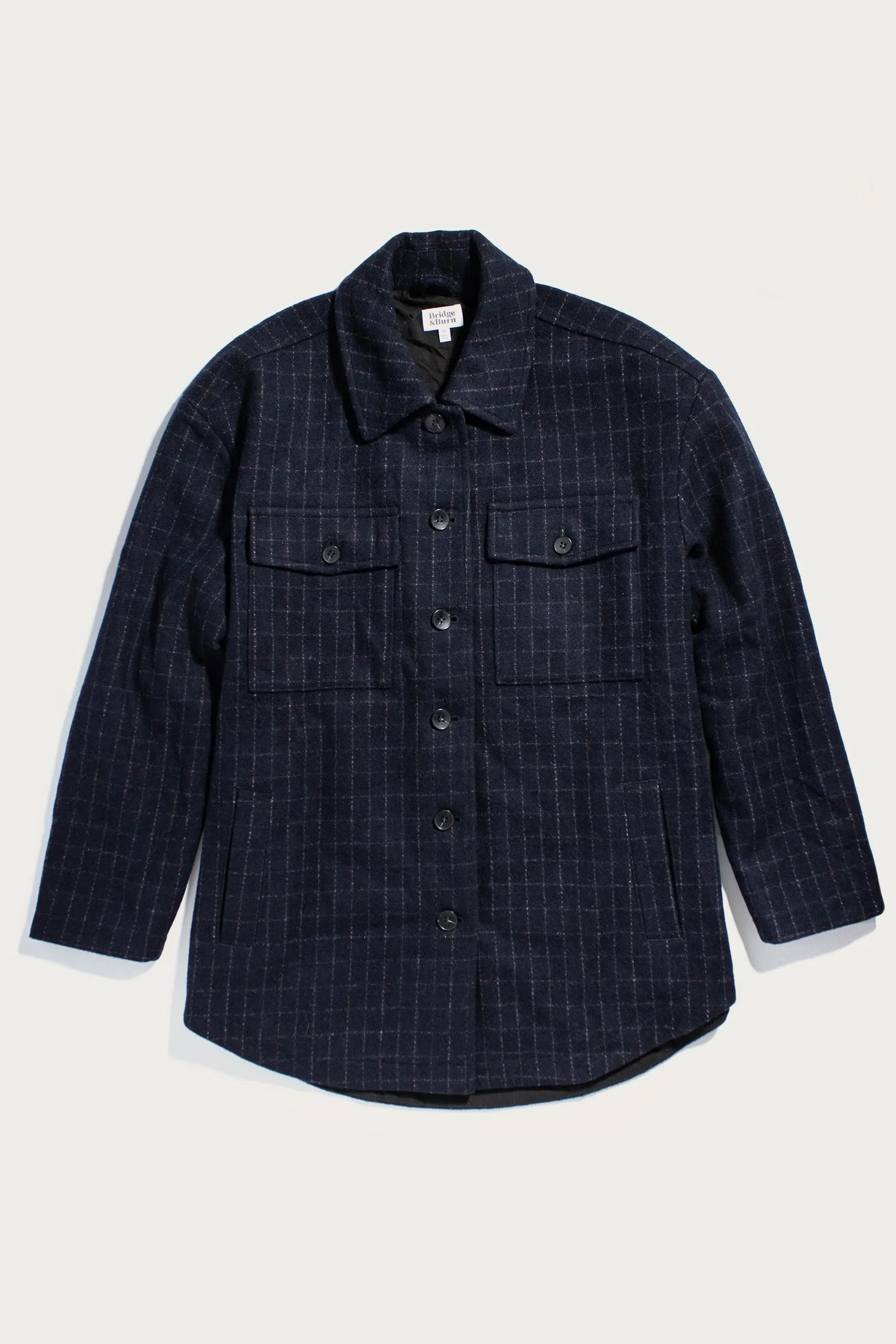 Warren Coat / Navy Windowpane