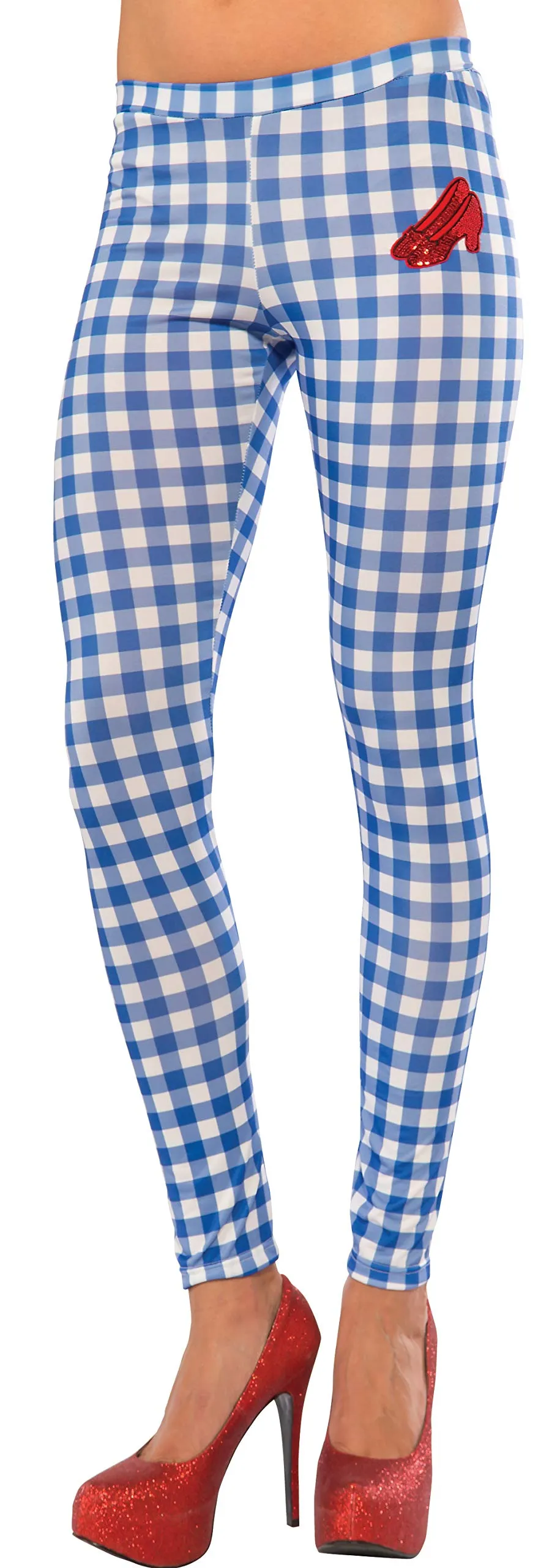 Wizard of Oz Dorothy Blue Flannel Costume Leggings Tights Stockings