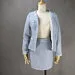 Women's Custom Made Tassel Light Blue Tweed Blazer   Skirt Suit