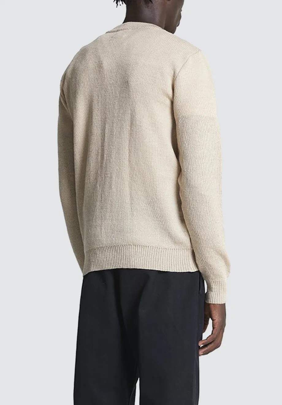 Wool & Mohair Round Neck Knit | Irish Cream