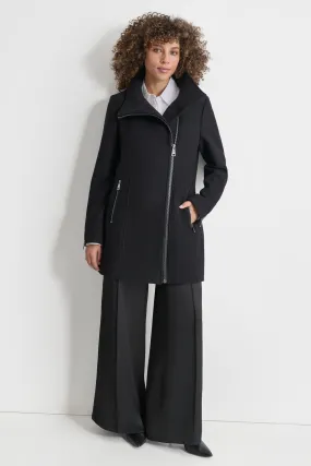 WOOL COAT WITH ZIPPER DETAIL