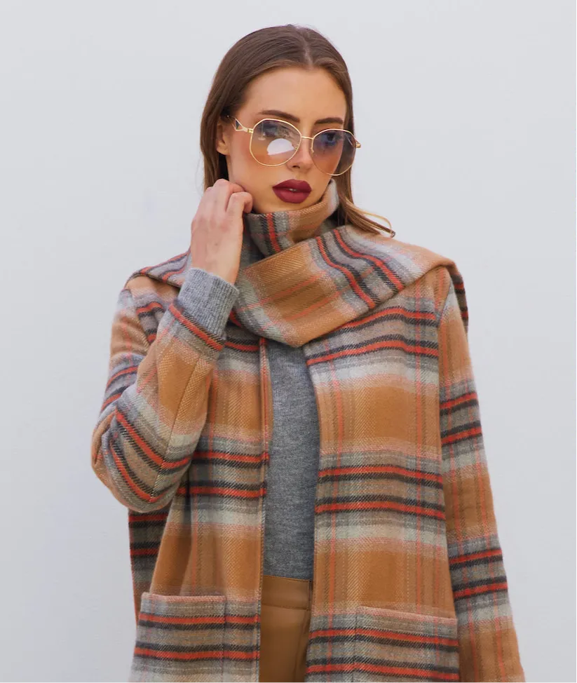 Wool Scarf Coat