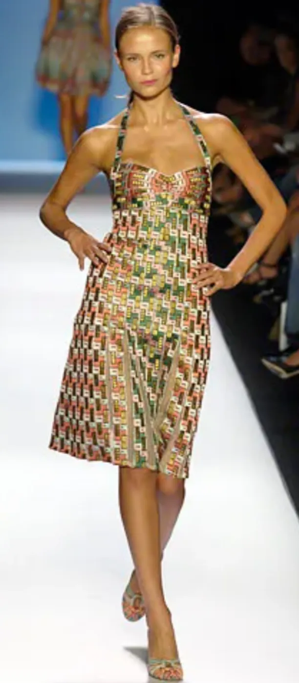 Zac Posen Spring 2006 "Pompeii" Multicolor Halter Dress