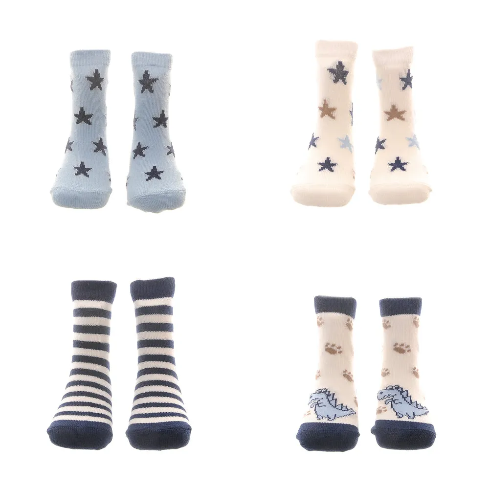 Ziggle Boxed Sock Dino & Stars 4 pairs